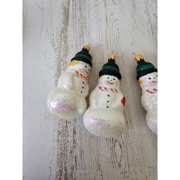 Glitter glass snowman ball ornament set Xmas tree full ornament - Picture 8 of 8